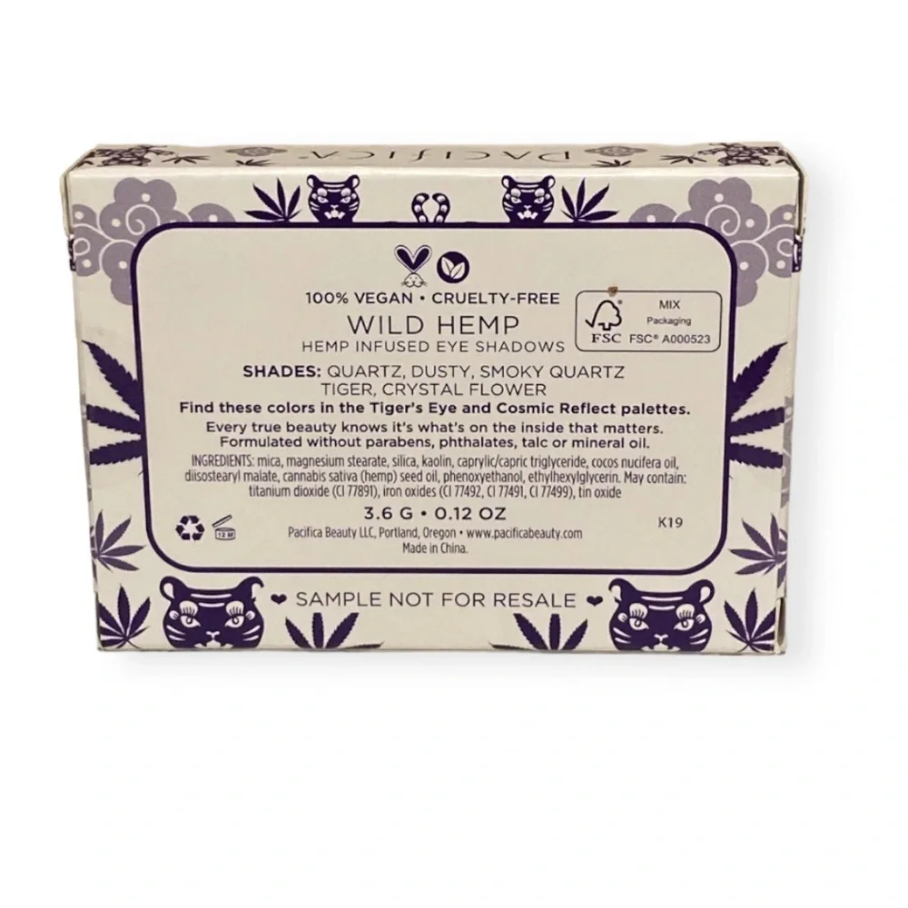 💎 Pacifica Wild Hemp Vegan Cruelty Free Eyeshadow Palette New In Box